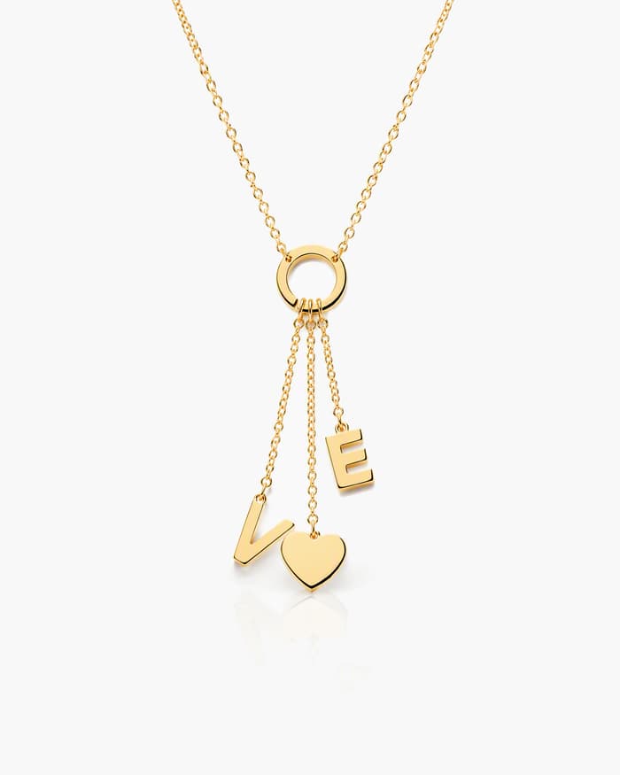 Minimalist Love Letter Charm Necklace