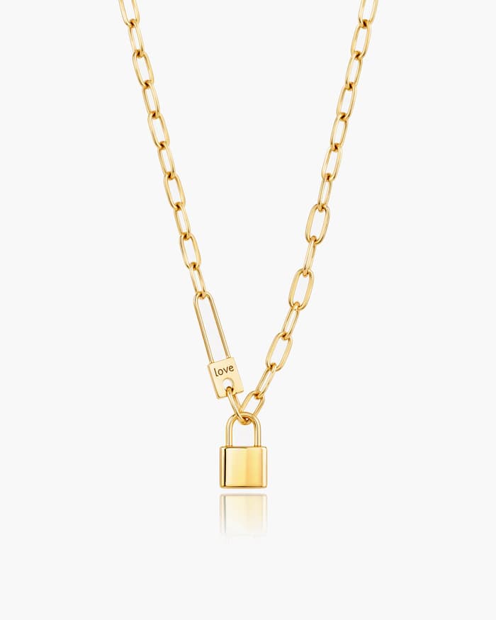 Trendy Padlock Chain Necklace
