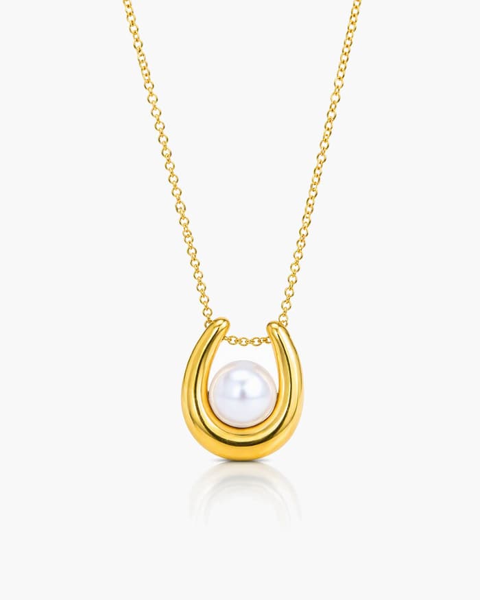 Dainty Horseshoe Pendant Necklace