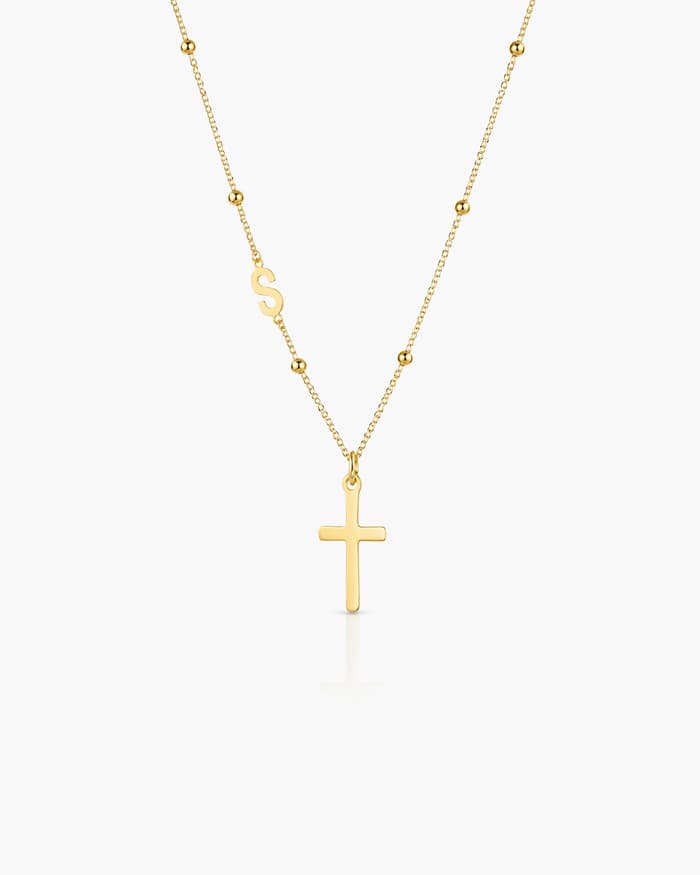 Dainty Cross Beaded Necklace