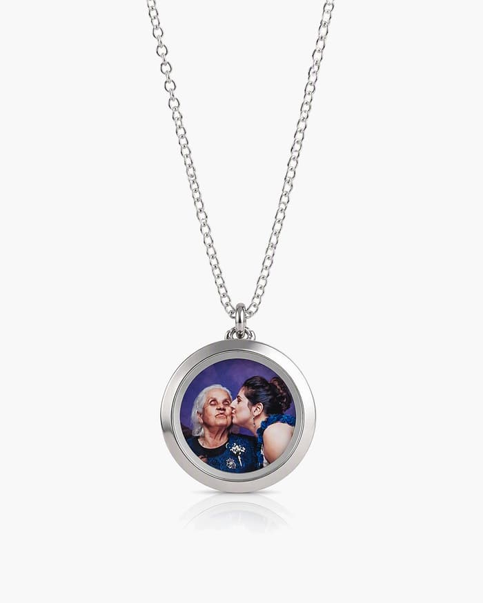 Round Photo Locket Necklace