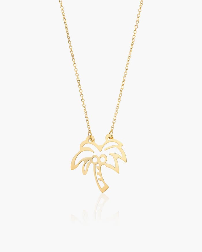 Palm Tree Pendant Necklace