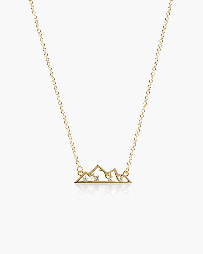 Dainty Mountain Pendant Necklace