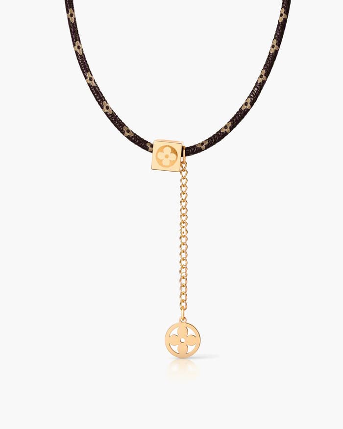 Dainty Flower Charm Cord Necklace