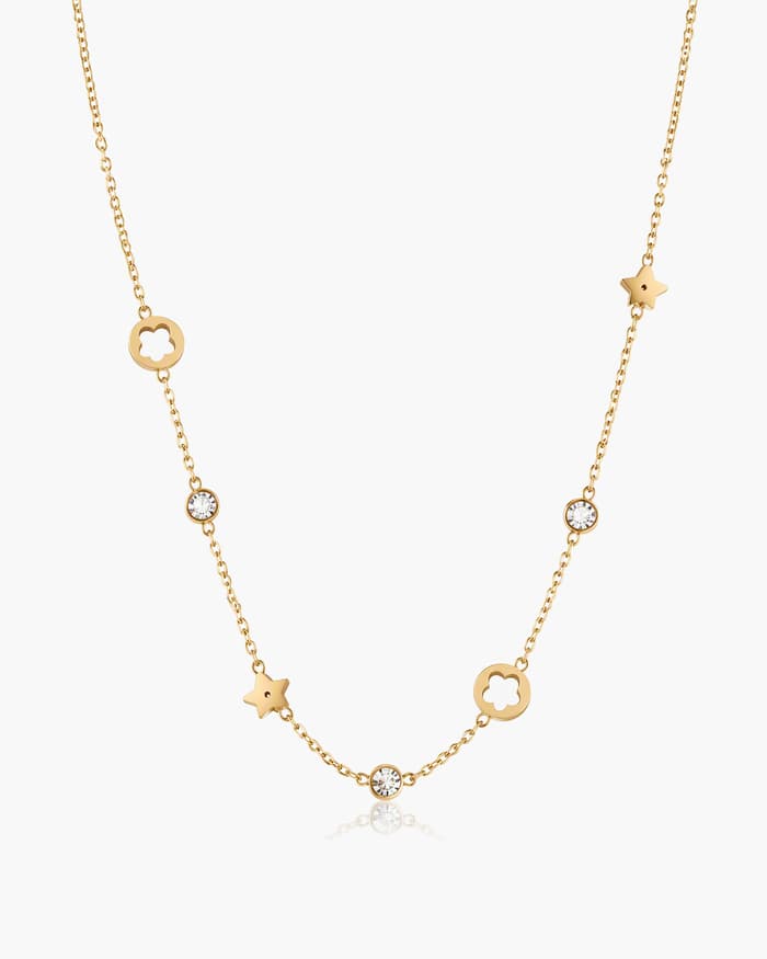 Dainty Star and Heart Necklace