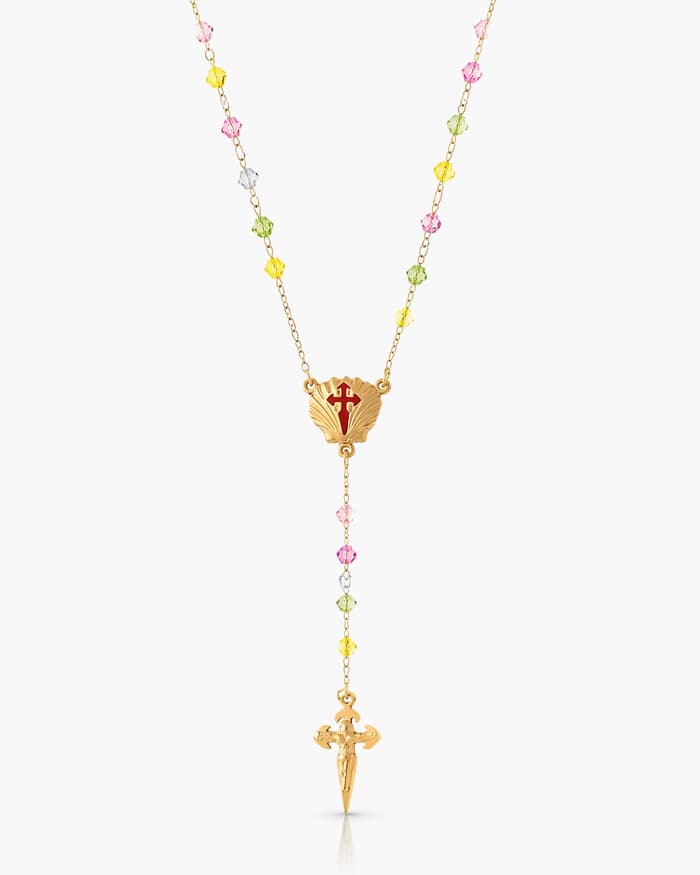 Dainty Shell & Cross Pendant Necklace