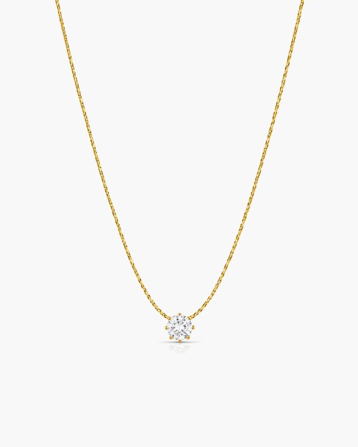 Dainty Single Stone Necklace