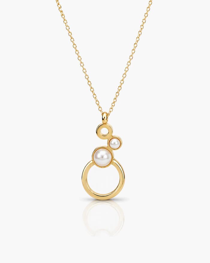 Minimalist Circle Drop Necklace
