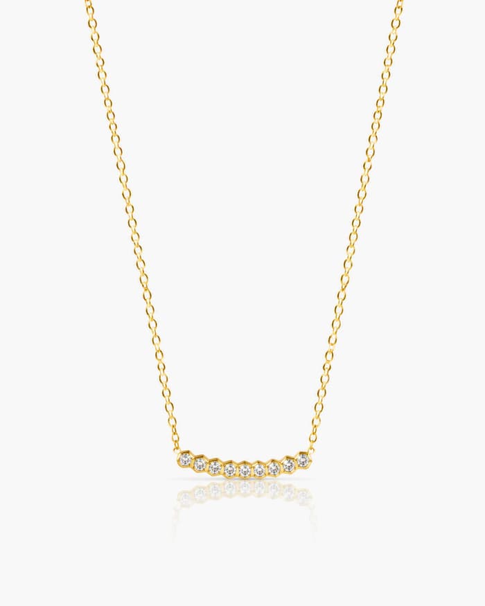 Dainty Curved Bar Necklace