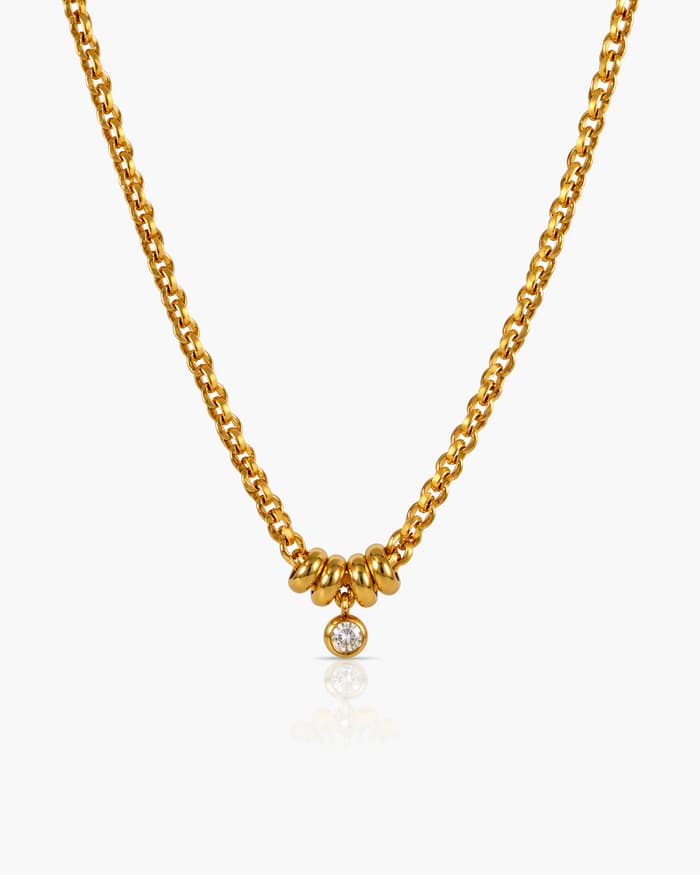Dainty Beaded Charm Necklace