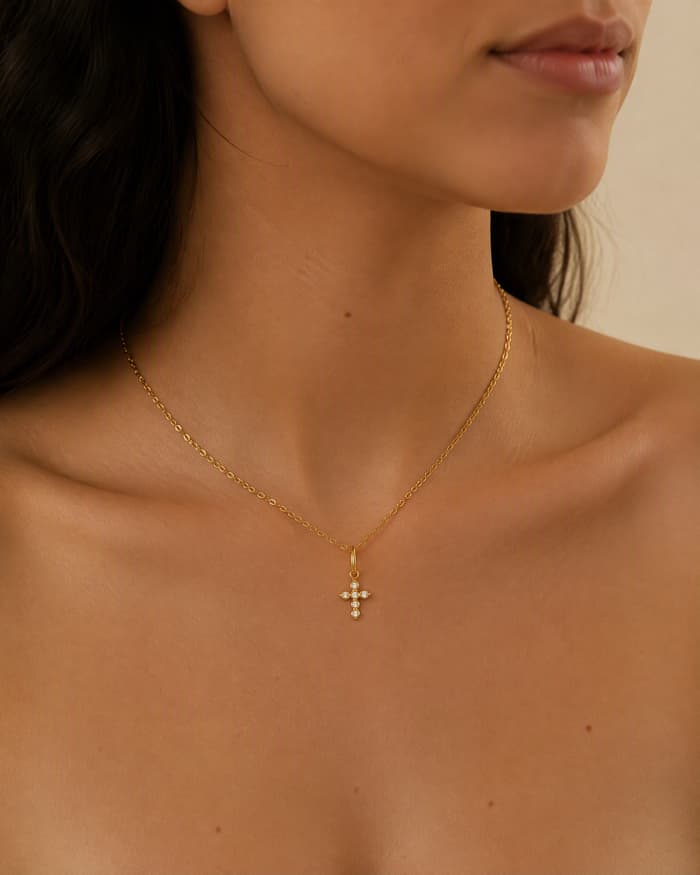 Dainty Charm Pendant Necklace — worn