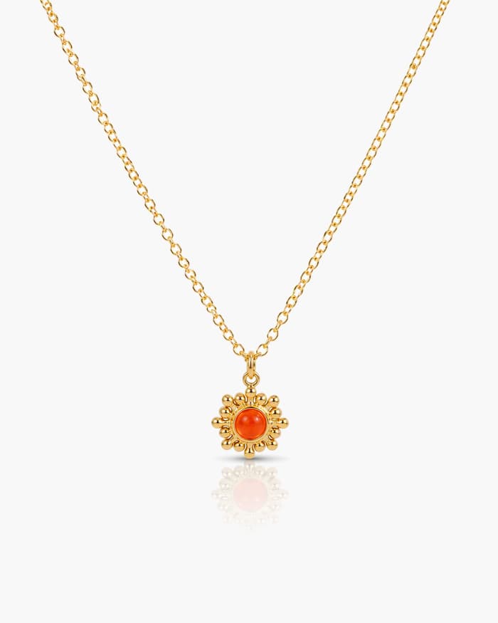 Dainty Flower Gem Necklace