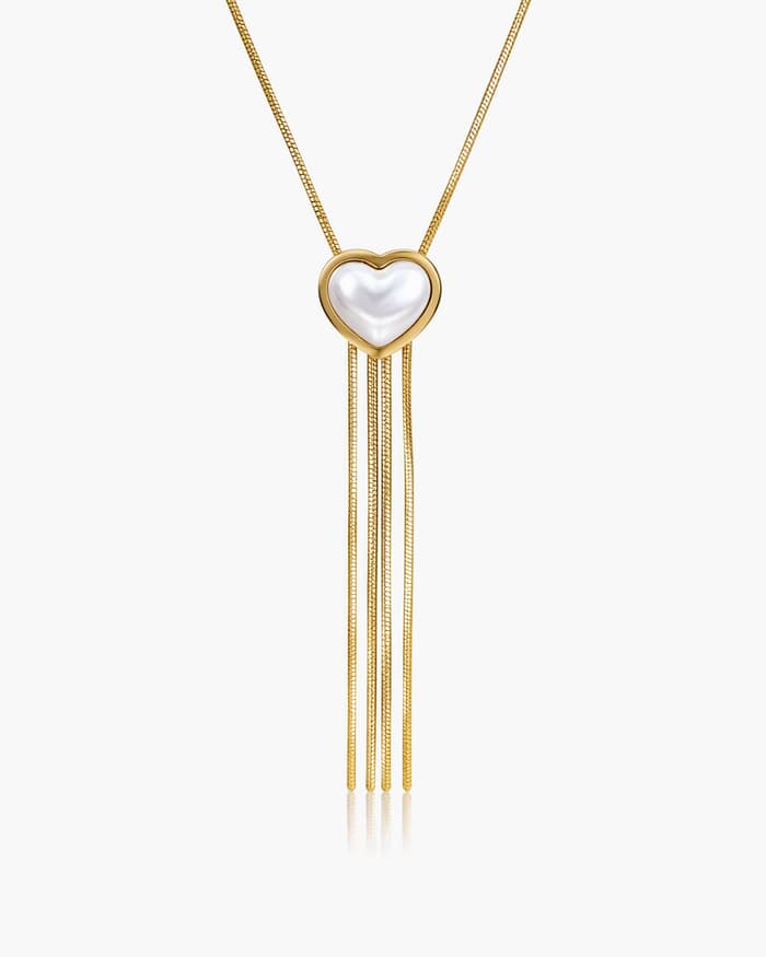 Elegant Heart Snake Chain Necklace