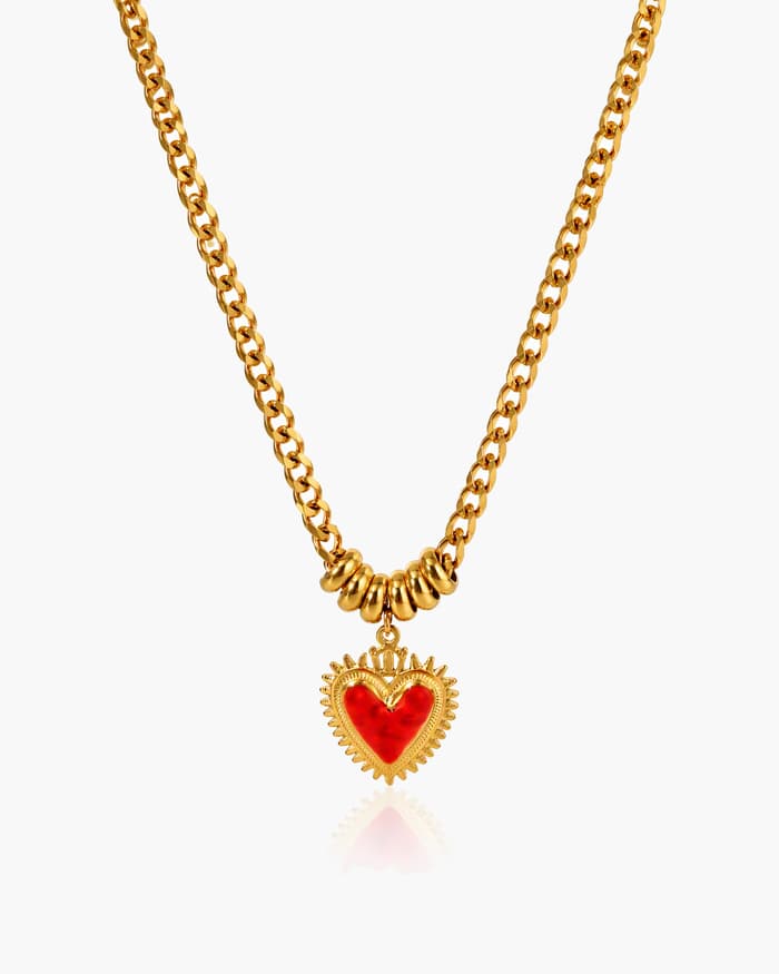 Sacred Heart Pendant Necklace
