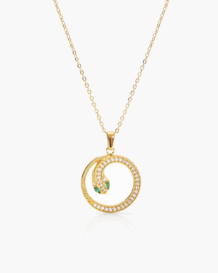 Elegant Snake Pendant Necklace