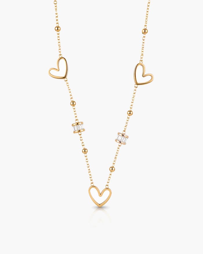Dainty Heart Charm Necklace