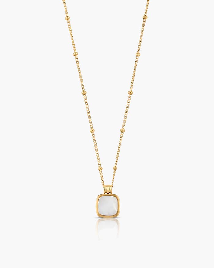 Dainty Square Pendant Necklace