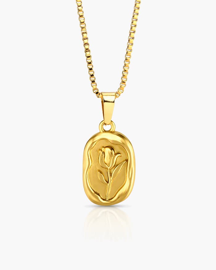 Rose Flower Pendant Necklace