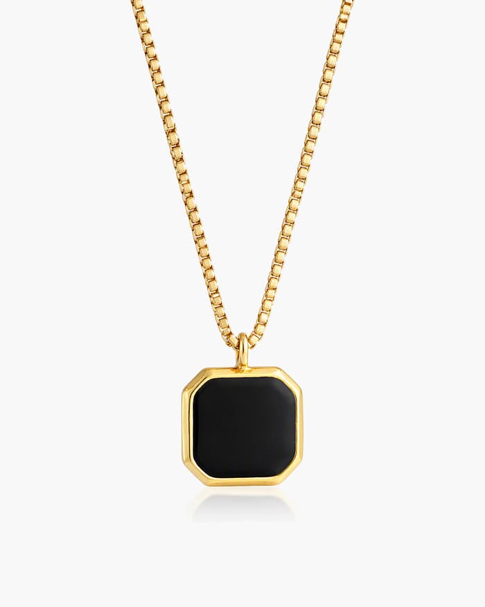 Minimalist Octagonal Pendant Necklace
