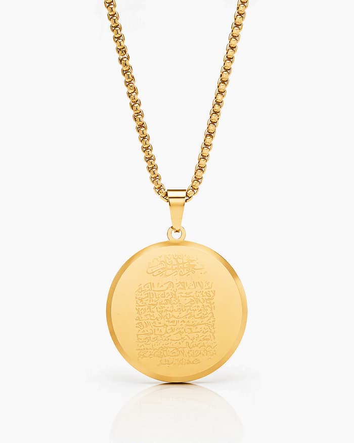 Round Disc Pendant Necklace