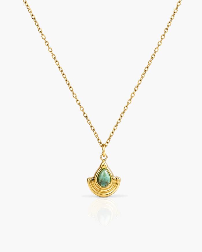 Dainty Fan Pendant Necklace