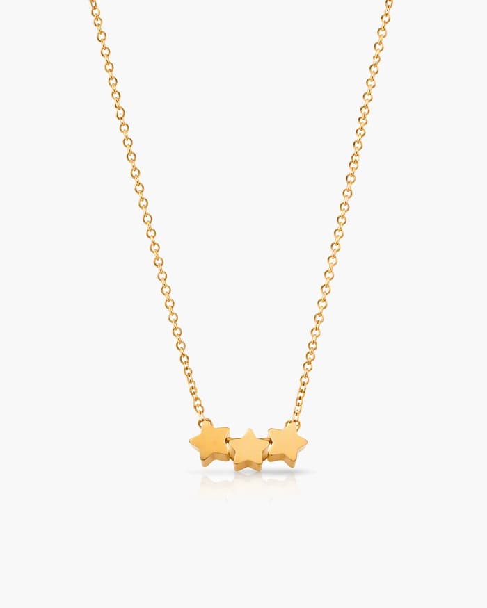 Dainty Three Star Charms Necklace
