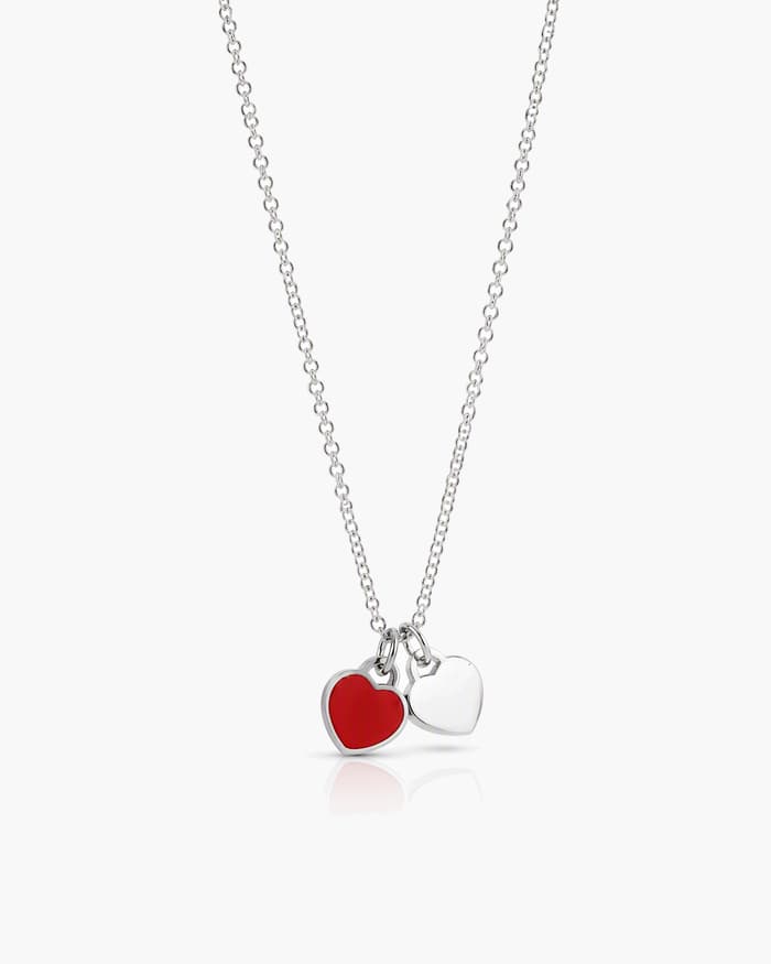 Cute Double Heart Charm Necklace