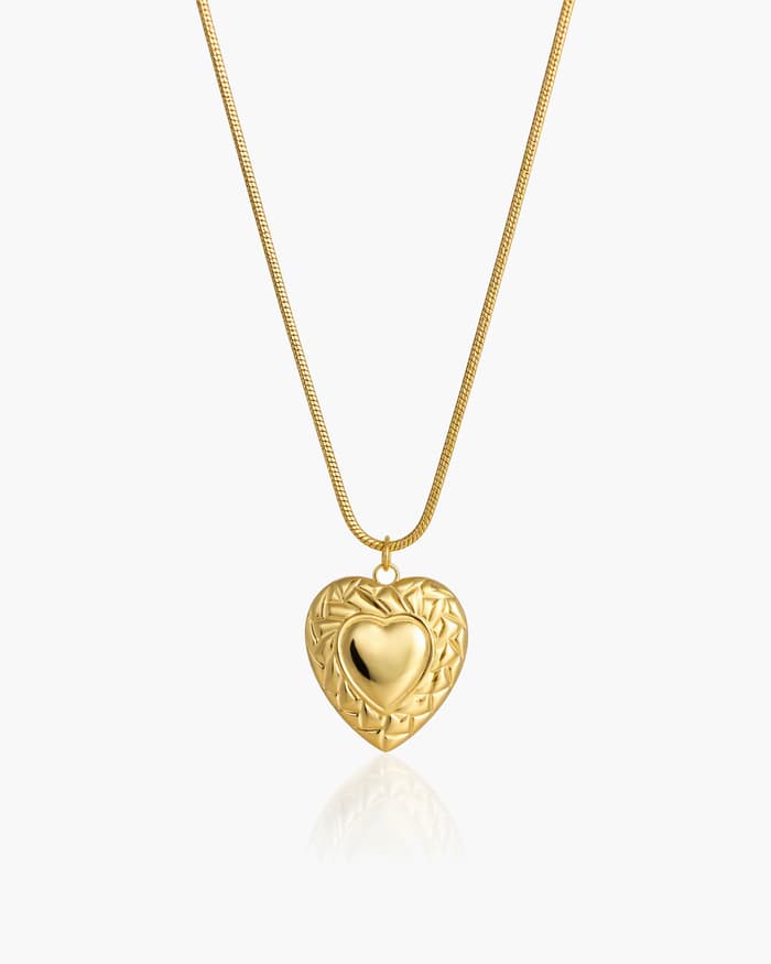 Woven Heart Pendant Necklace
