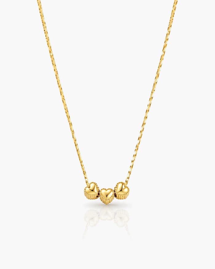 Dainty Triple Heart Necklace