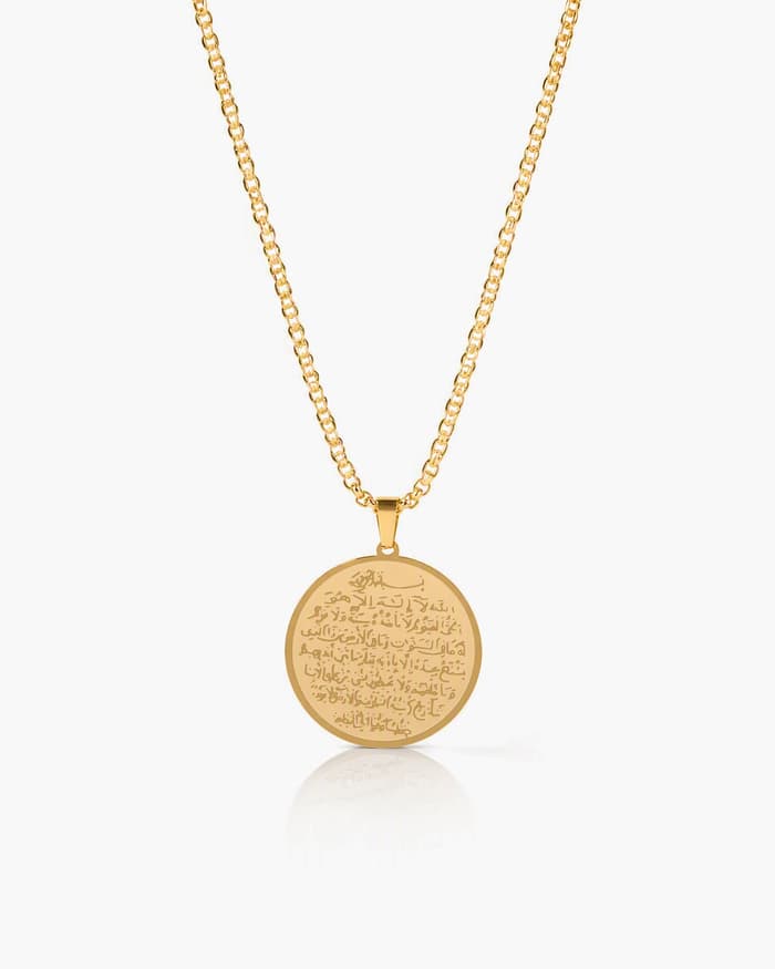 Round Disc Pendant Necklace