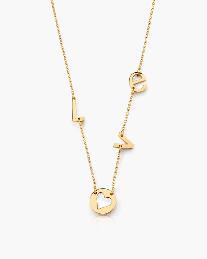 Minimalist Love Letter Chain Necklace