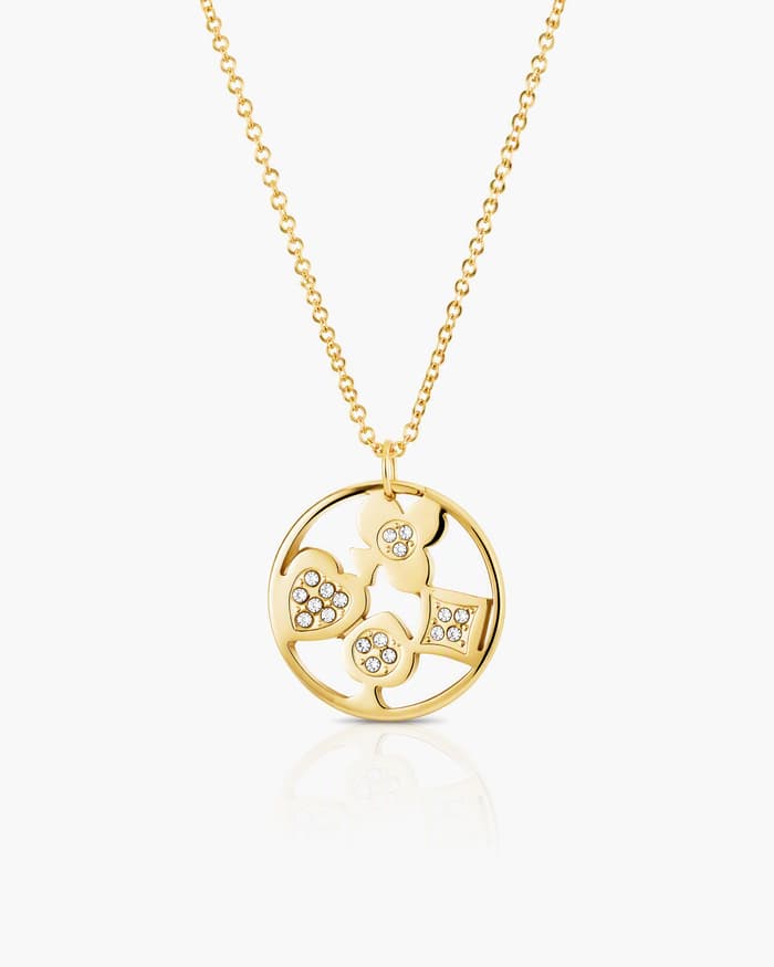 Floral Circle Pendant Necklace