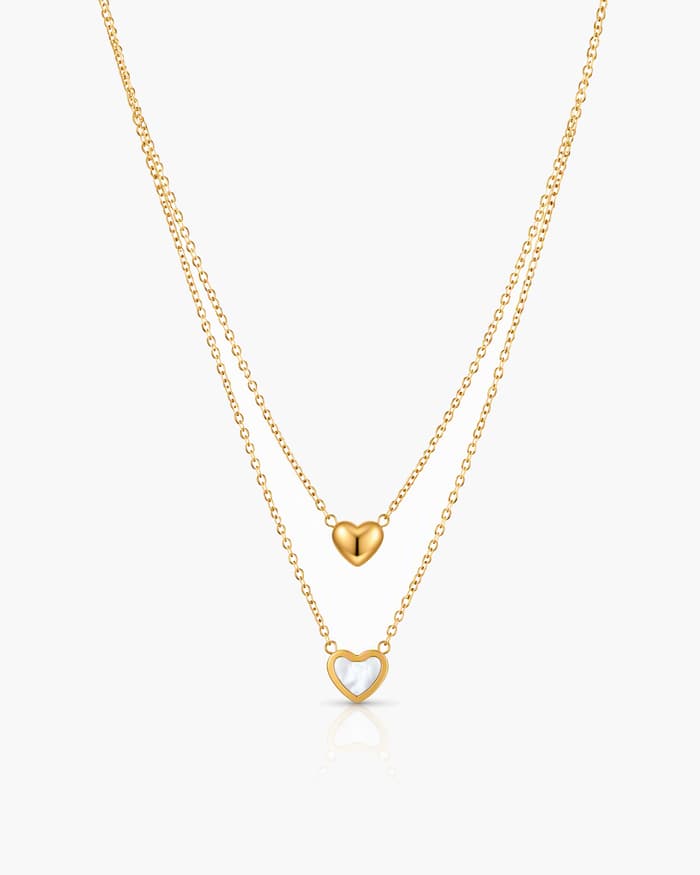 Dainty Double Heart Necklace