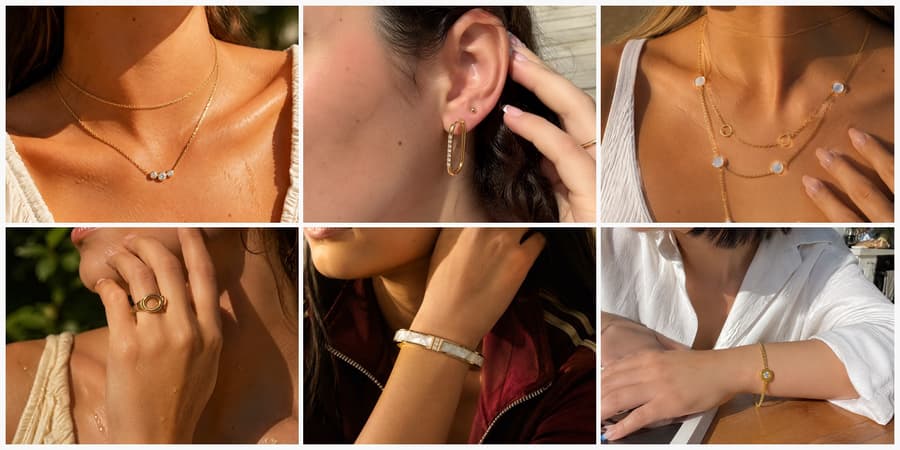 Gold Minimalist Jewelry Set